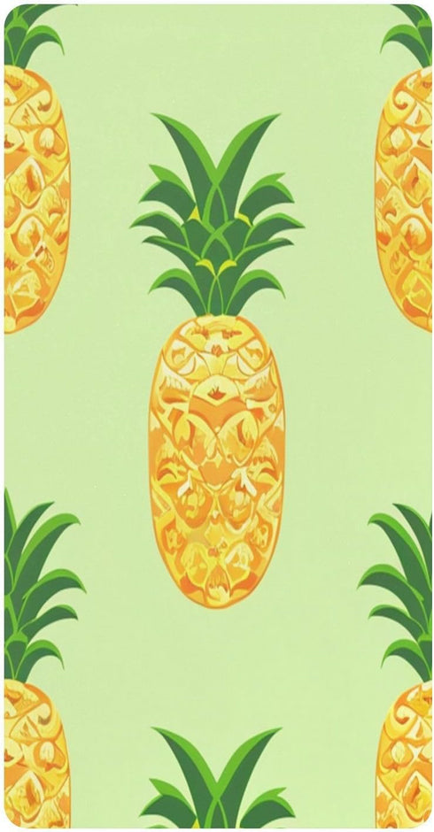 Bseiialft Pineapples Green Leaves Crib Sheets for Boys Girls Soft and Breathable Cotton