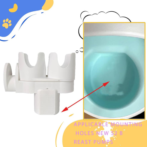 DMERHAC S2 Breast Pump Bottle & Hose Holder for Spectra New (Section)- Dual Bottle Organizer with Hose Wrap Arm