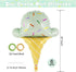 YOTHORN 6 Party,Summer Summer 3) Pcs Ice Cream Balloons, Giant Ice Cream Cone Foil Balloon for Party Decorations