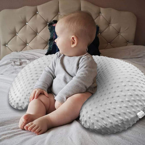 Gray Nursing Pillow Cover for Breastfeeding | Fits Most Nursing Pillows