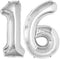 GOER 42 Inch Number 16 Balloons for Sweet 16 Birthday Party Decorations, Jumbo Foil Helium 61 Balloons (Sage Green)