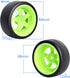 HobbyPark 12mm Hex Hard Plastic RC Drift Wheels and Tires Set of 4 for 1/10 Scale Tamiya HPI Traxxas Kyosho Redcat HSP