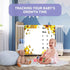 Baby Monthly Milestone Blanket, Sunflower Bee Honeycomb Design, 1 to 12 Months Unisex with 4 Frames