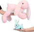 MaoGoLan 4Pcs Giant Bunny Stuffed Animal with 3 Babies Inside, 24" Pink Easter Bunny Plush Toys