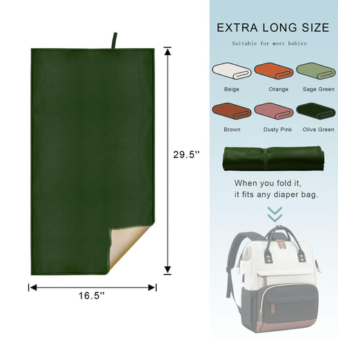 2 Pack (67-09) Portable Diaper Changing Pad for Baby, Wipeable Baby Changing Mat for Travel or Home, Foldable Mat Fits
