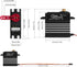 Beffkkip 2Pack 25KG 25T 180 Digital Servo Motor High Torque RC Servo Full Metal Gear Waterproof with Servo Arm for RC
