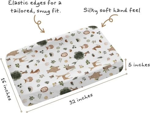 Tewrnvioc 32"/34" 16" Changing Pad Cover for Baby Girls Boys, x Safe Snug Diaper Change Table Pad Covers, Soft Stretchy