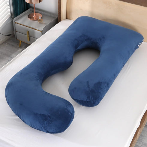 CNAINFC G-Type Maternity Pillowcase - Soft Velvet for Expecting Mothers