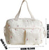 Generic Diaper Tote | Flower Pattern Shoulder Weekender Organizer,Travel Diaper Bags | for Travel Work Gym School
