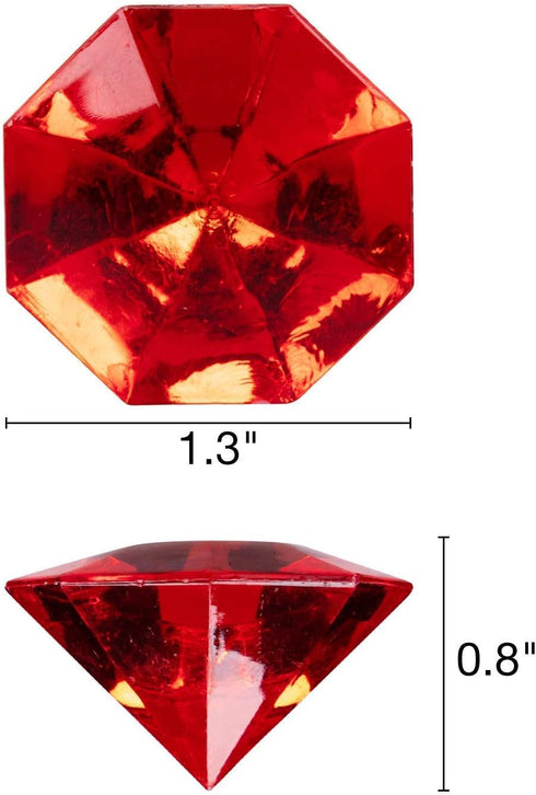 jollylife 36PCS Acrylic Diamond Gems Jewels, 25 Carat Diving Gem Pool Toys for Pirate Treasure Chest Hunt Party Favors