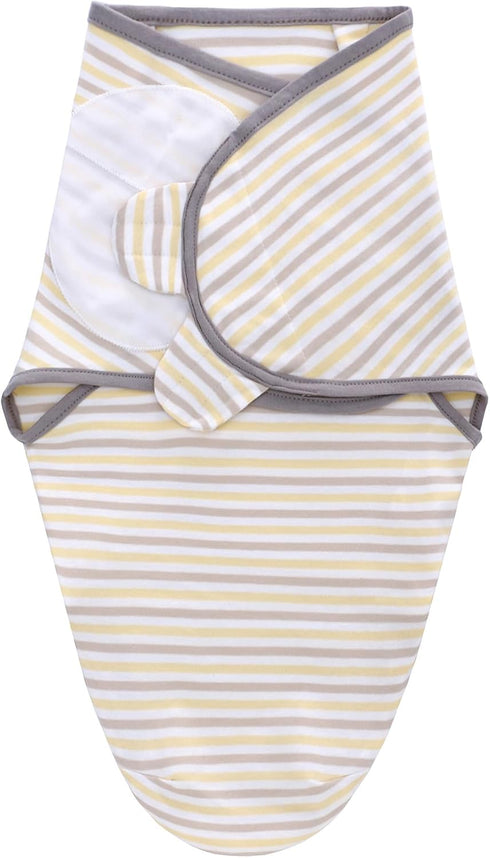 3 Pack 100% Elephants,0-3Months) LAT Swaddle Blanket with zip Baby Girl Boy-Easy Adjustable Infant Sleep Sack Wrap