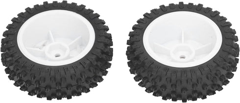 Alomejor 2Pcs Rubber RC Car Rear Tires Set for 124007 Remote Control Car