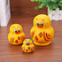 10 Pcs Wooden Yellow Duck Handmade Russian Nesting Dolls Toys, Cute Lovely Animal Matryoshka Stacking Dolls Home Decor
