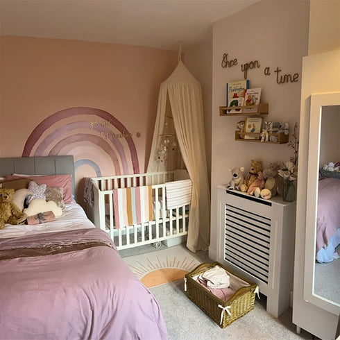 CuteeHagl Kids Bed Canopy Breathable Cotton Soft Cover Net for Crib Reading Nook Curtain Hanging Round Play Tent