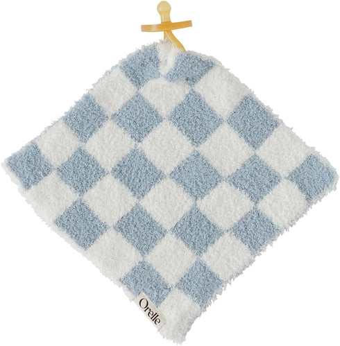Orelle Checkered Baby Lovey | Pacifier Holder | Ultra-Soft & Cozy Loveys