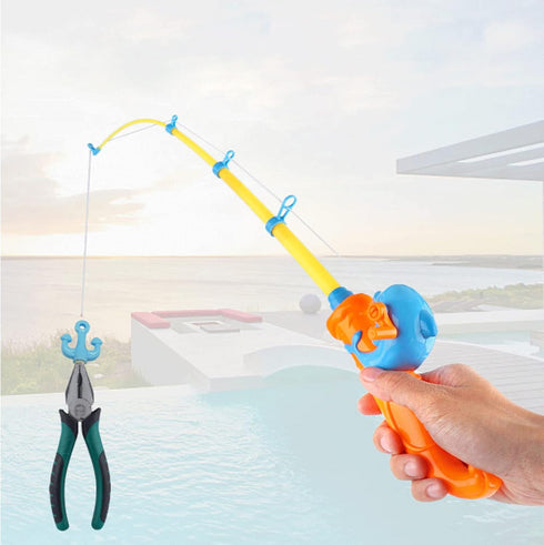 Timisea 3 Pcs Fishing Rod Pole Pool Toy, Magnetic Fishing Game for Toddler Kids, Baby Bath Toy, Educational Learning