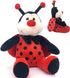 Big Size Ladybug Stuffed Animal Plush - Cuddly Lady Bug Toy with Red Wings and Black Bow