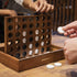Iron & Glory Line Up Luxury Strategy Board Game, Wooden Folding, Classic Family Games, Brown
