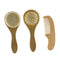 Toddmomy Wooden Hair Brush Comb Set Brush Set for Girls Boys Boy