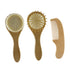 Toddmomy Wooden Hair Brush Comb Set Brush Set for Girls Boys Boy