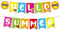 Hello Summer Banner, No DIY Summer Party Decorations, Tropical Party Supplies for Birthday Beach Pool Decorations