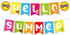 Hello Summer Banner, No DIY Summer Party Decorations, Tropical Party Supplies for Birthday Beach Pool Decorations