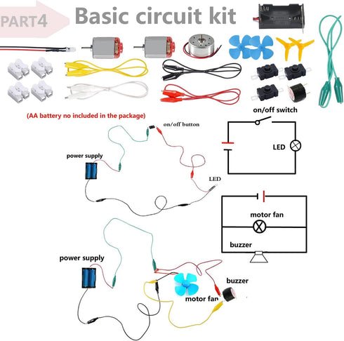 STEM Science Kit, Magnets Learning, Basic Circuit Learning, Green Alternative Energy Lab Kits for Kids