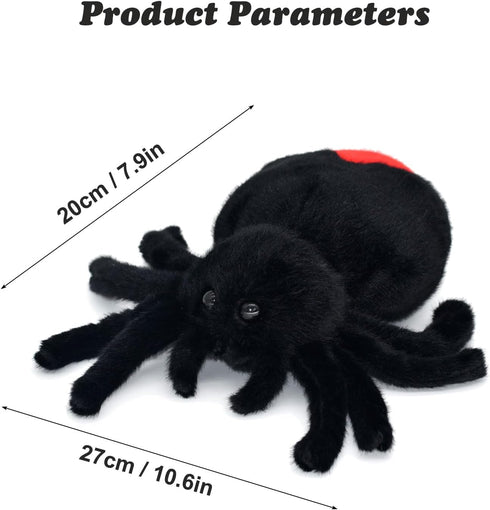 Soft Spider Dolls, Cute Stuffed Animals Plush Pranks Spoof Stuff Toys, Gifts for Kids, Child, Birthday, Halloween, Christmas, Home Decor (Black)