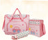 Hohopeti Set Mummy Multi-function Large Capacity Diaper Bag Stylish Tote Changing Pad Bottle Holder and Bag for Travel