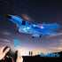 F-22 2.4GHz Lights/3 8-16 ANTSIR Remote Control Plane Raptor, Durable Foam Rc Airplane with Smart Gyro/LED Rechargeable