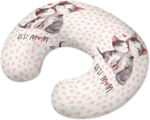 Kitten Snuggling Mom Nursing Pillow Cover Stretchy and Soft Nursing Cover for Breastfeeding Pillows,Pillow Slipcover