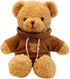 CHELEI2019 11.8" Teddy Bear Stuffed Animal, Cute Brown Teddy Bear with Hoodie for Kids
