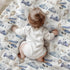 KuphiL10C 30x40 Plane Theme Cloud Hot Air Balloon Pattern Baby Crib Sheet, Diaper Changing Pad Cover, Flannel Throw