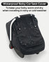 2 3D Waterproof Baby Car Seat Cover, Warm Carseat Cover for Cold Weather, Infant Car Seat Canopy with Breathable Vents