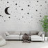 Moon and Stars Wall Decal Vinyl Sticker, Removable Children Kids Art DIY Sticker Mural for Boy Girls Baby Room