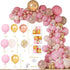Generic 1st Baby Girl Birthday Decorations Supplies - Balloon Boxes, Pink Gold Balloons Garland Arch KitParty Backdrop