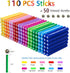 Veatree 150Pcs Magnetic Building Sticks Blocks Toys, Magnet Educational STEM Toys for Kids and Adults, 3D Non-Toxic