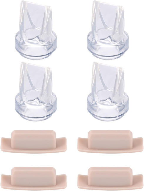 Goktvai 4pcs Replacement Valves & 4pcs Spout Caps for eufy Wearable Breast Pump