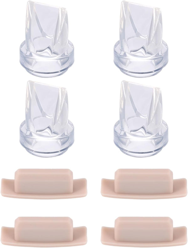 Goktvai 4pcs Replacement Valves & 4pcs Spout Caps for eufy Wearable Breast Pump