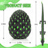 12-inch 3D 2) Printed Dragon Eggs, Glow in The Dark Fidget Toys for Kids & Adults, for Home Office Desk Decor (Pink +