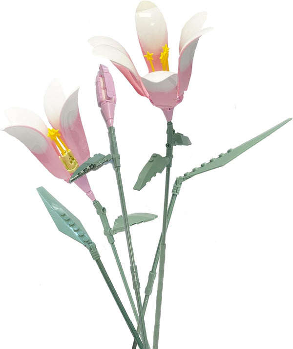Famiredo Lily Flower Kit for Adults, Artificial Flower Bouquet Set, Mini Building Bricks