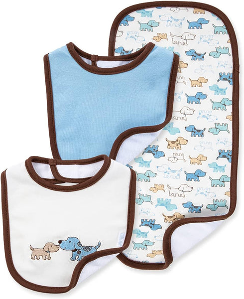 Little Me Baby Boys Burp Cloth Sets, Cute Puppies, One Size US