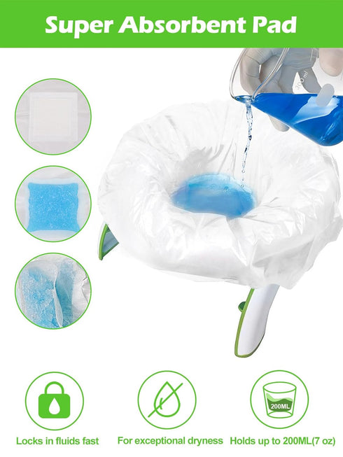 Vivisuyou 90 2-in-1 Disposable Potty Bags Liners Compatible with OXO Tot Go Potty, Refill Bags for Toddler Toilet