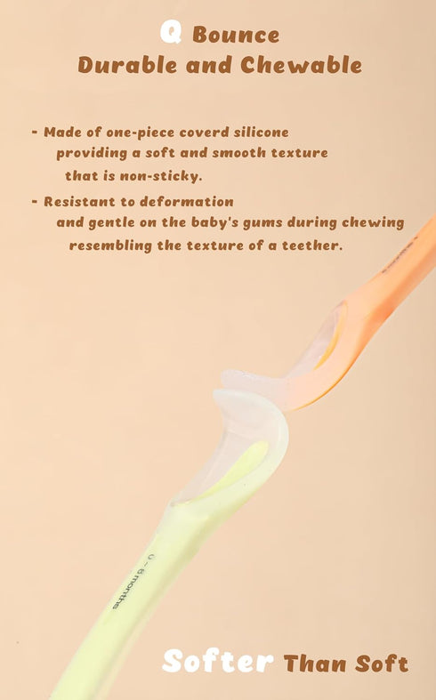 Baby Spoons Set, First Stage Feeding for Baby, Soft Silicone Toddler Spoon with Travel Case, Gum-Friendly, BPA Free,