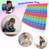LZDEMI operations1-100 Math Number Learning Pop Fidget Toy, Rainbow Colors, Large Square Math Educational Sensory Game