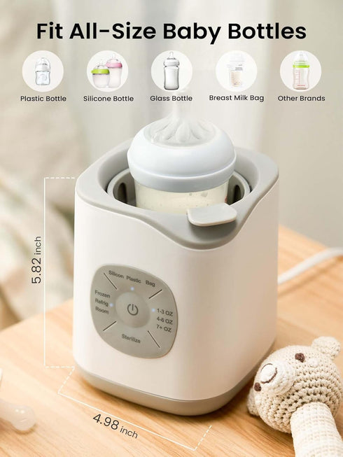 Grownsy Bottle Warmer, Baby Bottle Warmer Fast for Breastmilk & Formula, Accurate Temperature Control, Milk Warmer