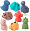 Baby Bath Toys 8 Pcs, No Hole Dinosaur Bath Toys, Easy Clean for Babies 6-12 Months, Toddler Toys