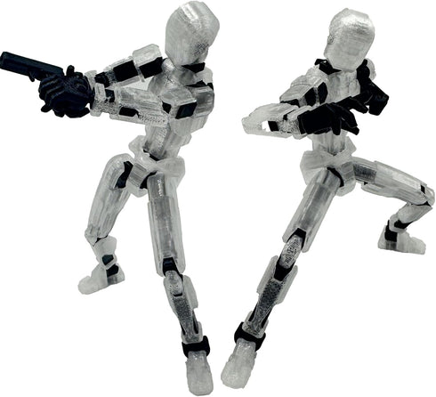3D Printed 5.54-Inch Multi-Jointed Action Figures Dummy13, Hand Painted Movable Toy with Accessories, Desk Decoration