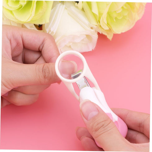 Set HANABASS Nail Grooming Portable Pink Nail Clippers Tweezers Scissors for Boy Girl and Newborns Safe Durable Care