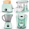 Pretend Play Kitchen Appliances Toy Set with Coffee Maker, Mixer, Toaster, Blender, and Accessories for Kids
